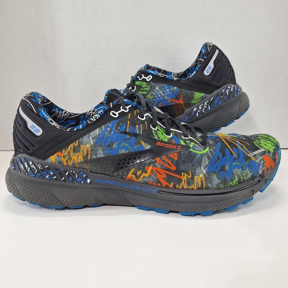 Brooks Adrenaline GTS 22 Mens 13D Graffiti Tag - Black 1103661D084 Running Shoes